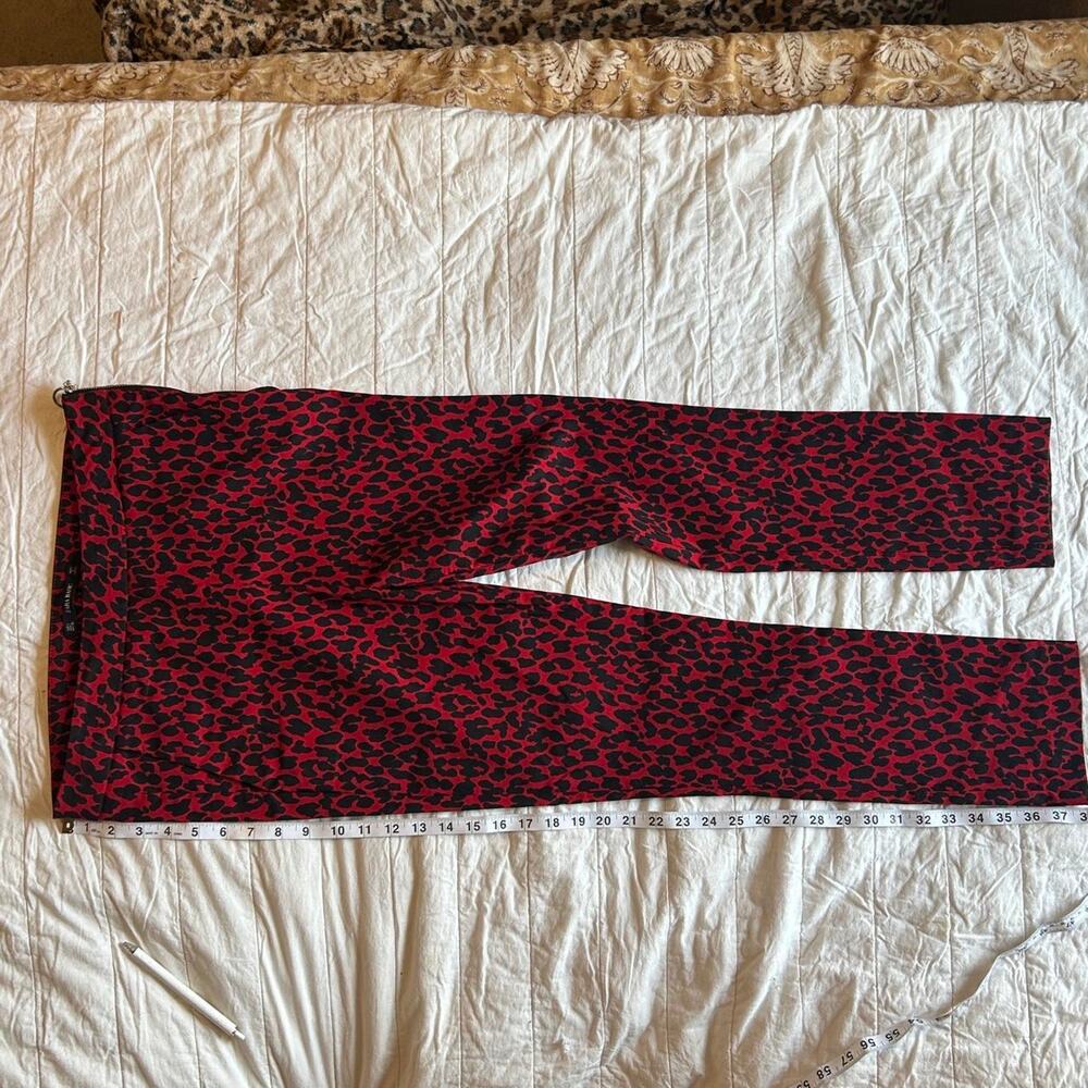 Zara basic red leopard pants - Picture 4 of 6